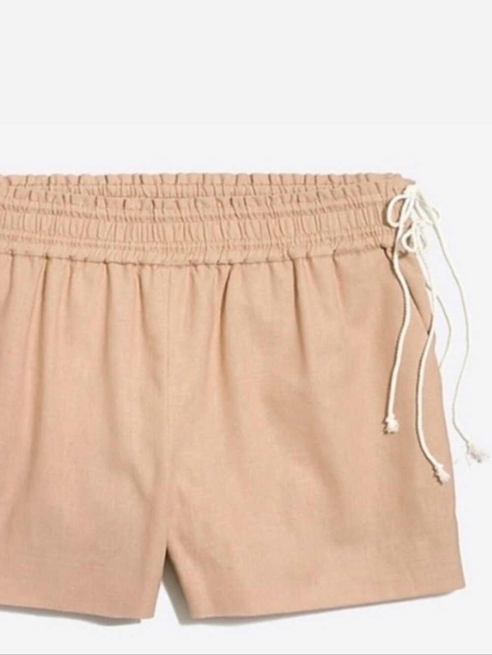 J. Crew 3 & 1/2 Inch Tan Linen Shorts